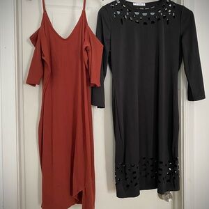 NWOT Women’s 3XL Plus Size Midi Dresses Bundle Lot Cold/Off The Shoulder Cut Out